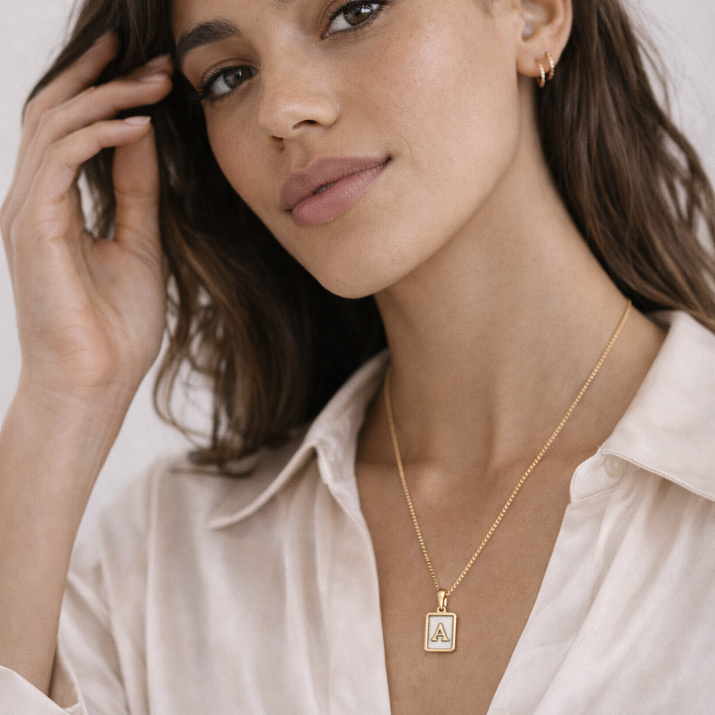 Pearl Initial Pendant Necklace