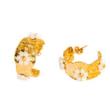Rosalie Floral Hoop Earrings