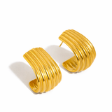 Rowan Ribbed Hoop Earrings