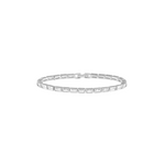 Maison Ella Lainey tennis bracelet featuring clear cubic zirconia stones set in silver-tone rectangular bezels.