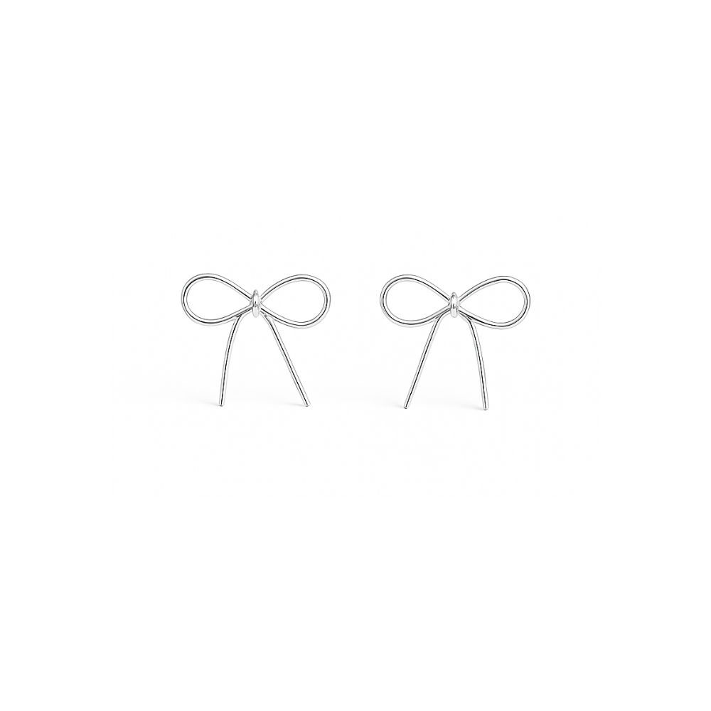 Dainty bow stud earrings crafted from 14K gold fill or sterling silver with a polished finish. Lightweight, comfortable, and hypoallergenic—perfect for adding a feminine, timeless touch to any look.