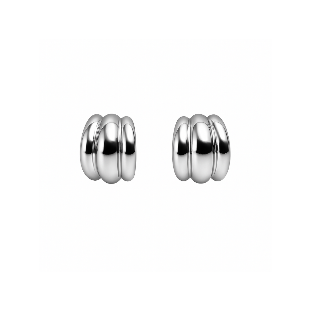 Bold spiral earrings featuring a sculptural layered silhouette that creates fluid movement and modern elegance. Crafted from premium stainless steel with 18K gold plating. Hypoallergenic, water- and tarnish-resistant—perfect for adding a statement twist to any look.