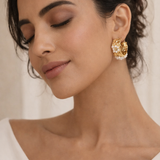 Rosalie Floral Hoop Earrings