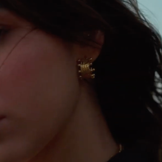Raina Statement Hoop Earrings