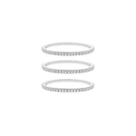 Silver cubic zirconia eternity band ring, worn