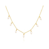Elara Oval Pearl Necklace