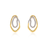 Mila Two Tone Pavé Earrings