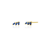 Triple Sapphire Studs