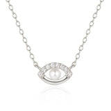 Evil Eye Pearl Necklace